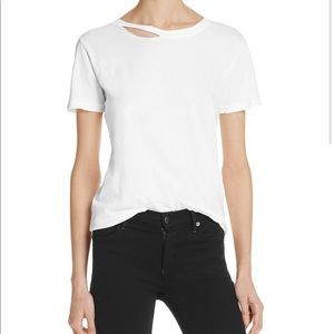 Philanthropy torn neck tee shirt